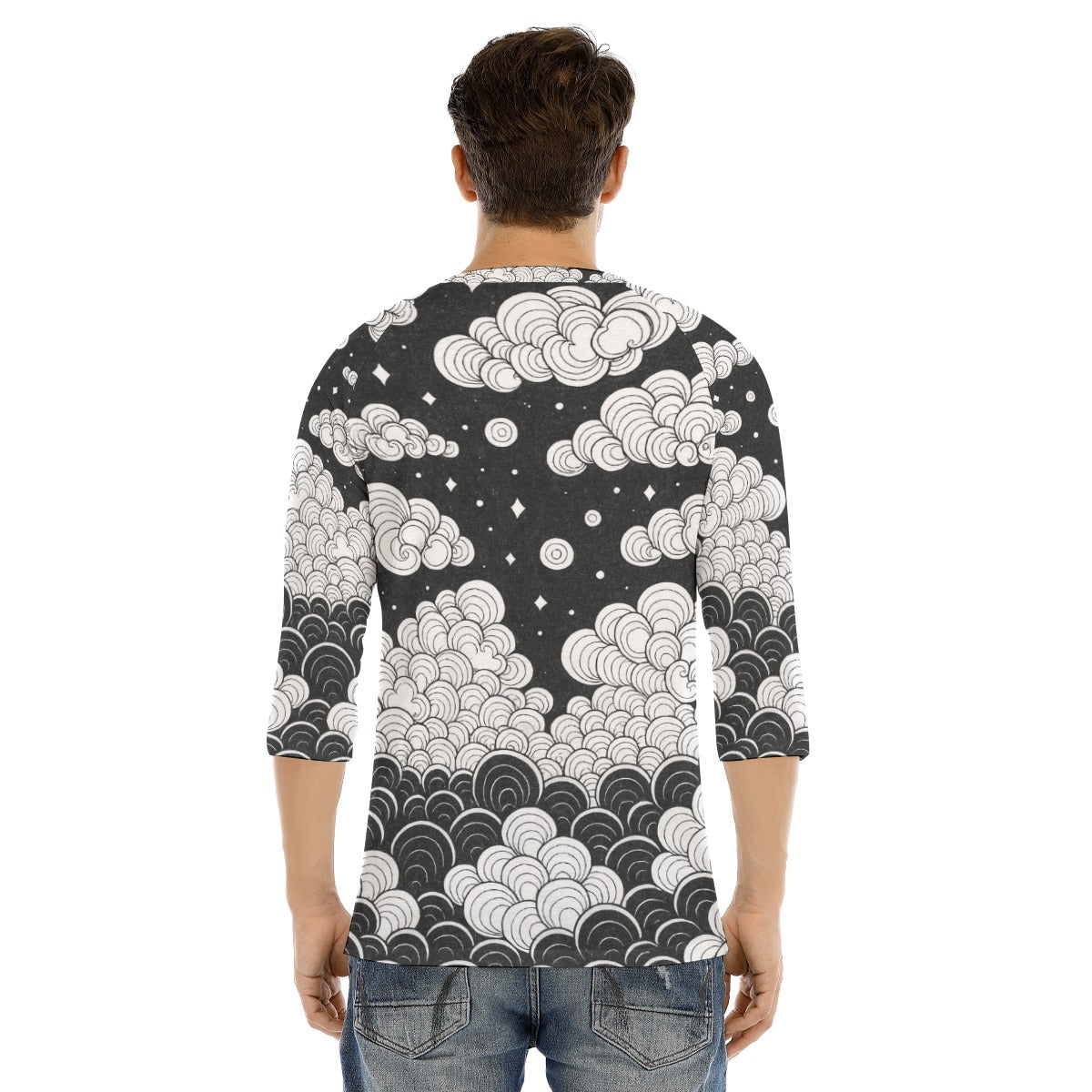 Men's Bracelet Sleeve T-shirt With Button Closure - view 4
