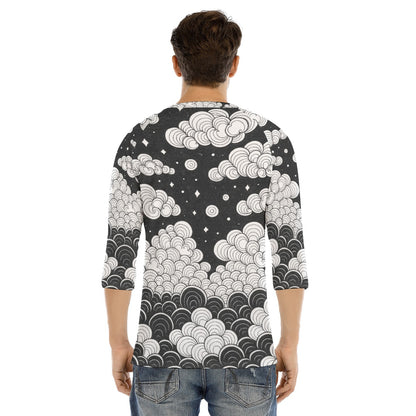 Men's Bracelet Sleeve T-shirt With Button Closure - view 4