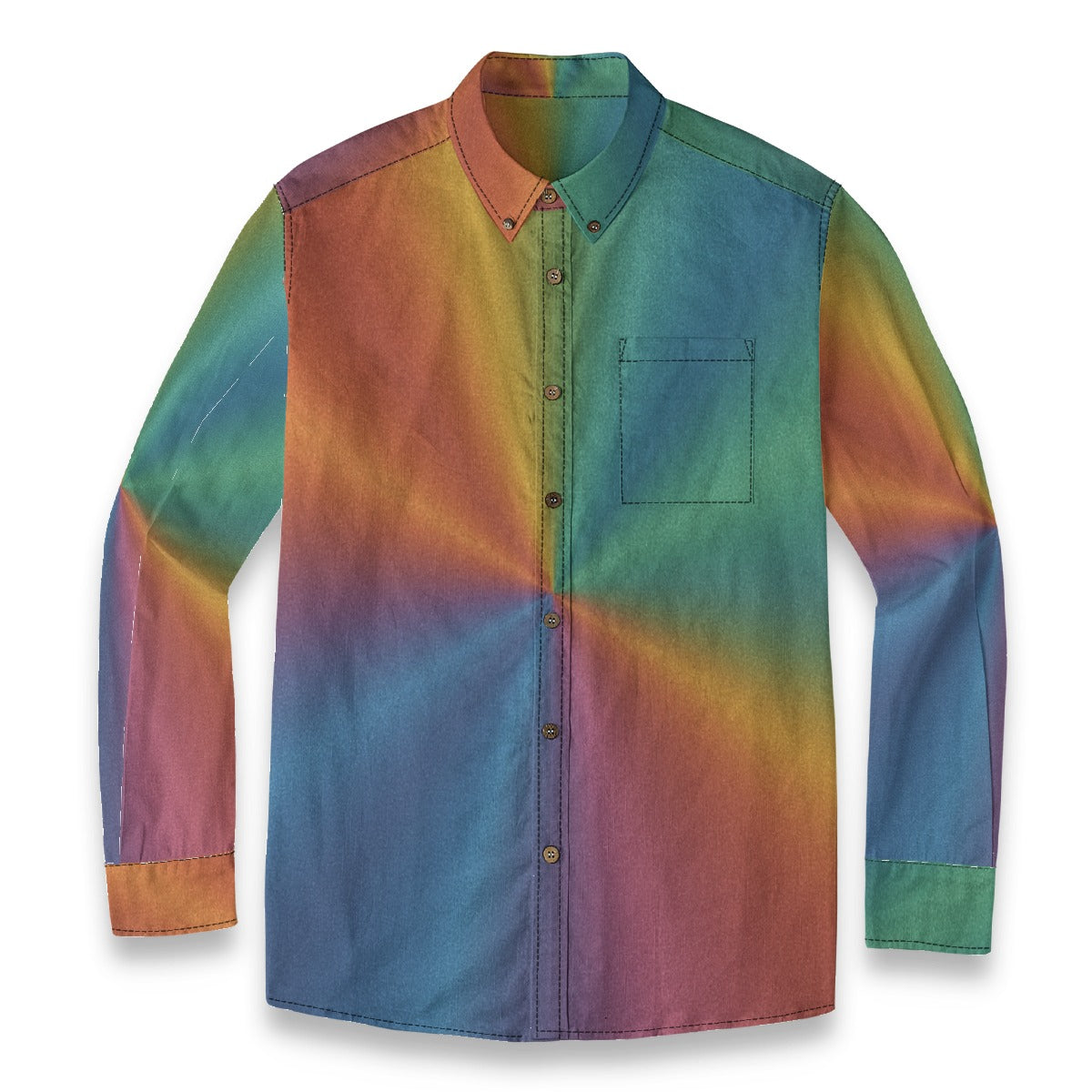 Men's Casual Lapel Long Sleeve Shirt|125GSM Cotton
