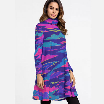 Women's High Neck Dress With Long Sleeve by O’Nimbus – view 2
