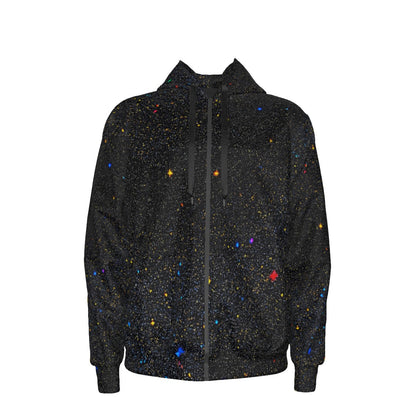 Unisex Zipper Hoodie With Black Lining