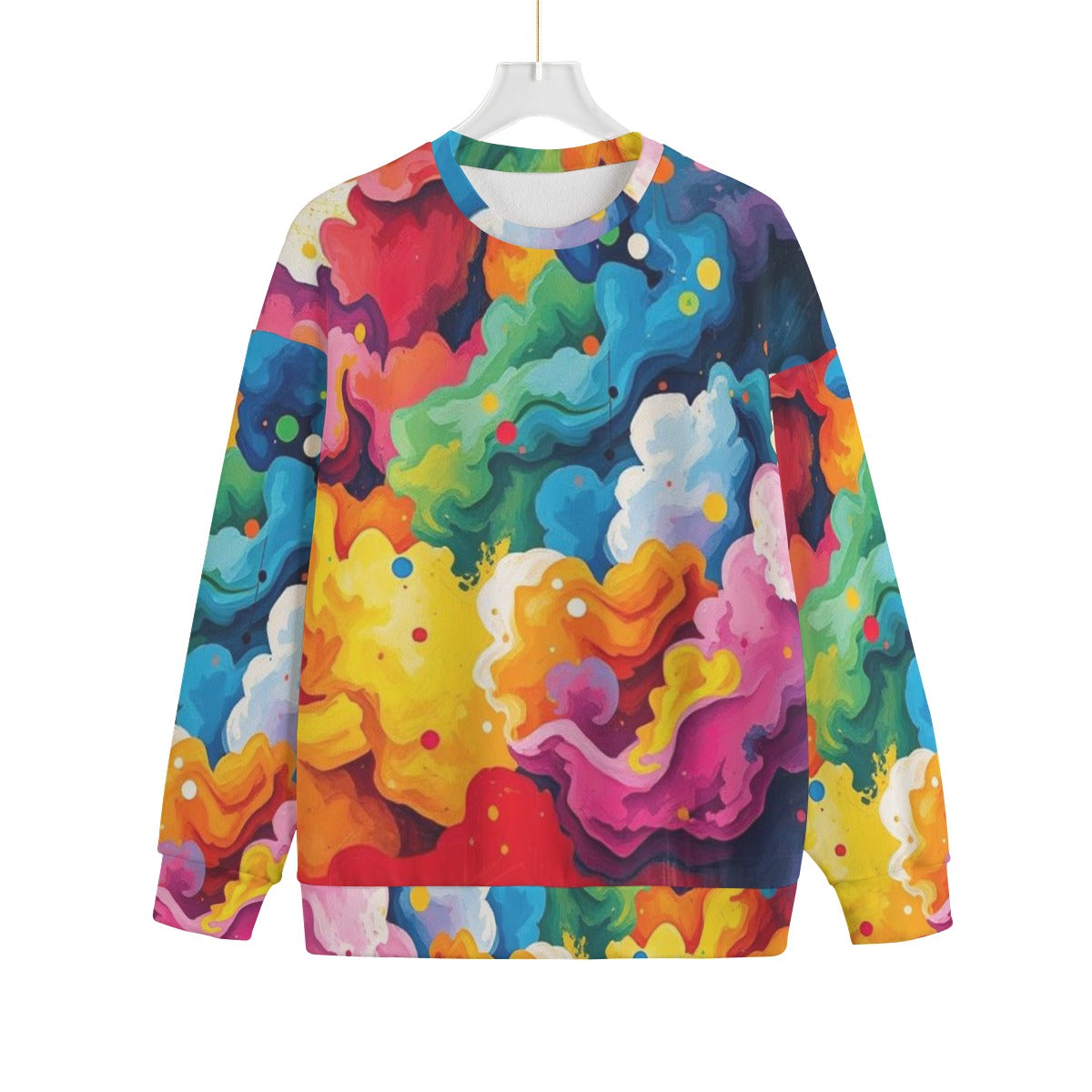 Unisex Drop-shoulder Knitted Fleece Sweater - view 1