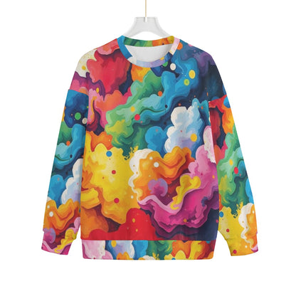 Unisex Drop-shoulder Knitted Fleece Sweater - view 1