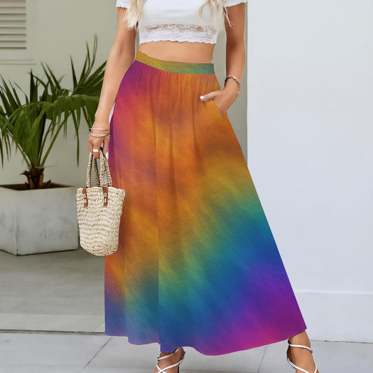 Women's Maxi Chiffon Skirts With Lining