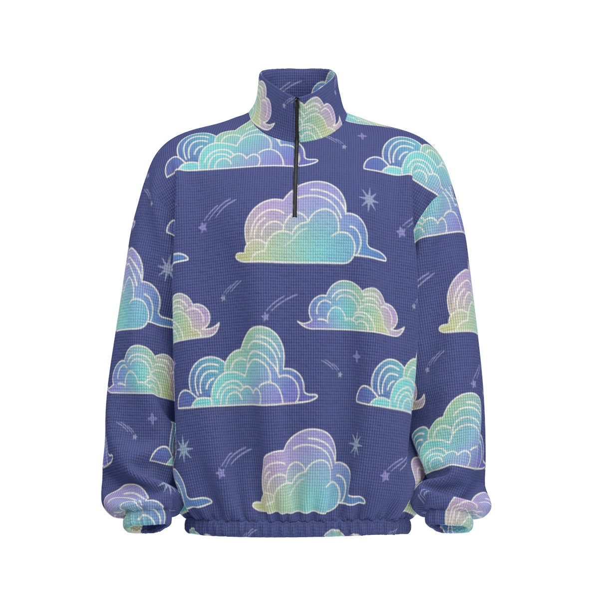 Unisex Turtleneck Zippered Sweatshirt