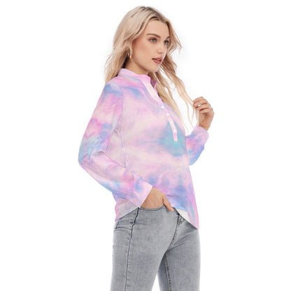 Women's Long Sleeve Blouse With Button Closure