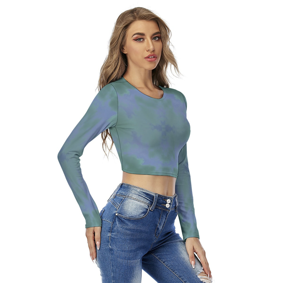 Women's Round Neck Crop Top T-Shirt