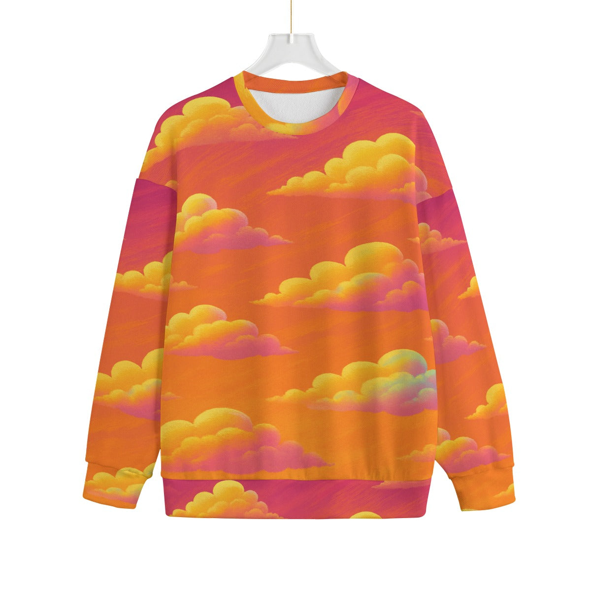 Unisex Drop-shoulder Knitted Fleece Sweater - view 1