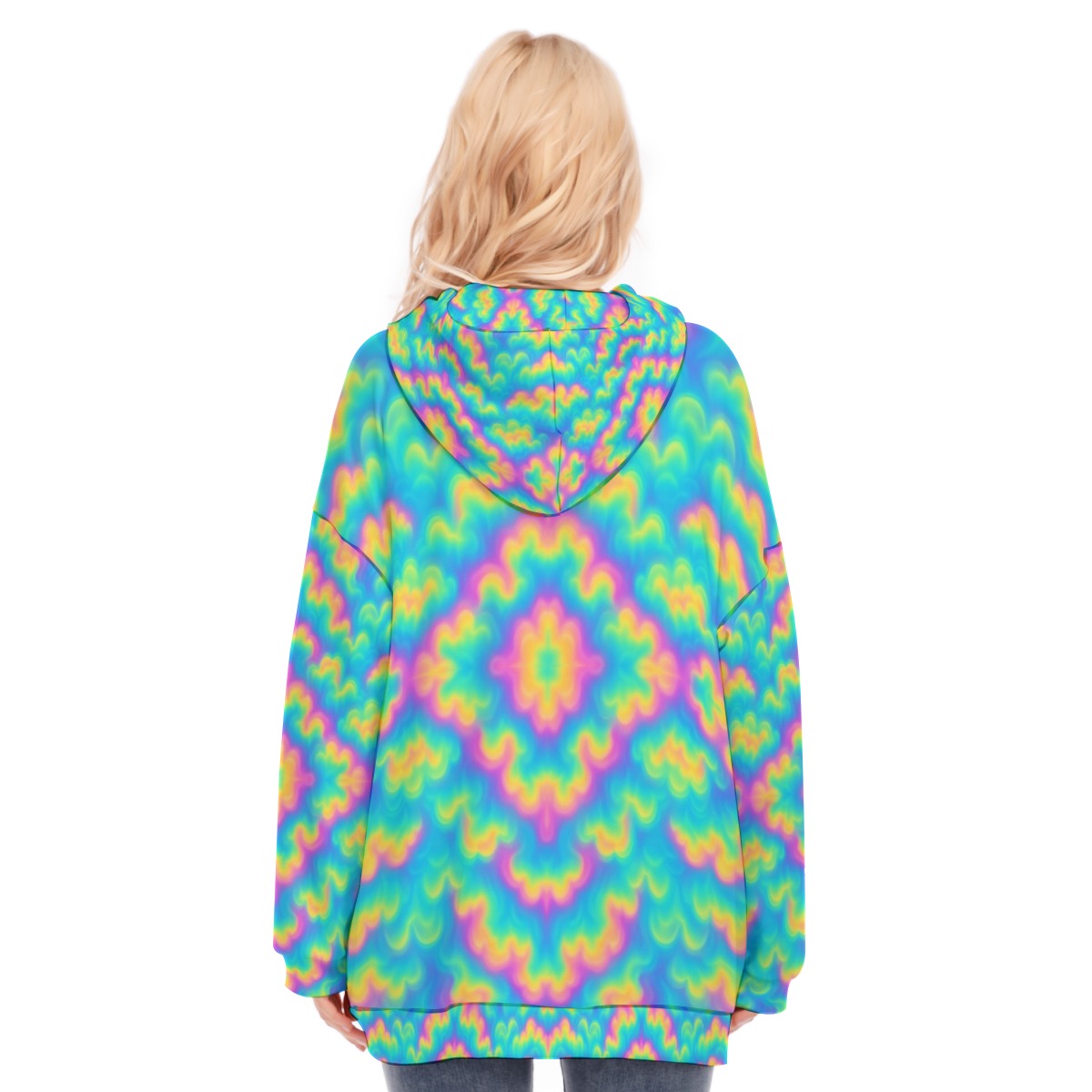 Women's Long Hoodie With Zipper Closure