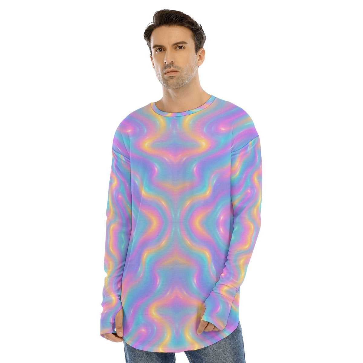 Men's Fingerless Long Sleeve T-shirt