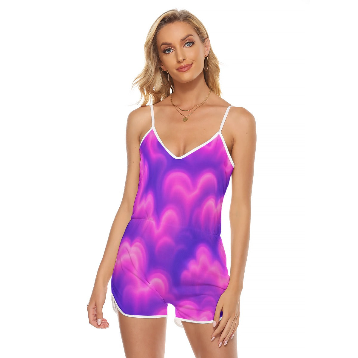Women's V-neck Cami Romper