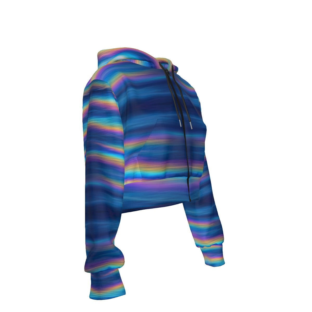 Women's Crop Top Hoodie With Zipper Closure