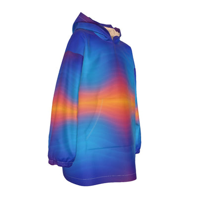 Unisex Kid's Sherpa Fleece Hoodie Blanket