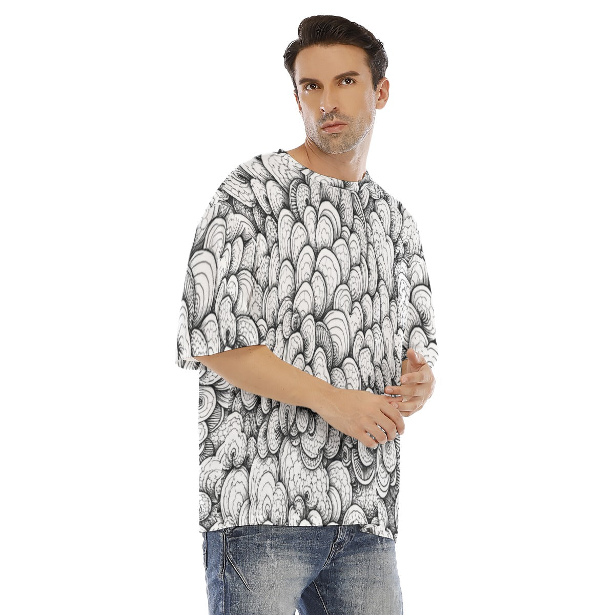 Men's Drop Shoulder T-shirt With Short Sleeve