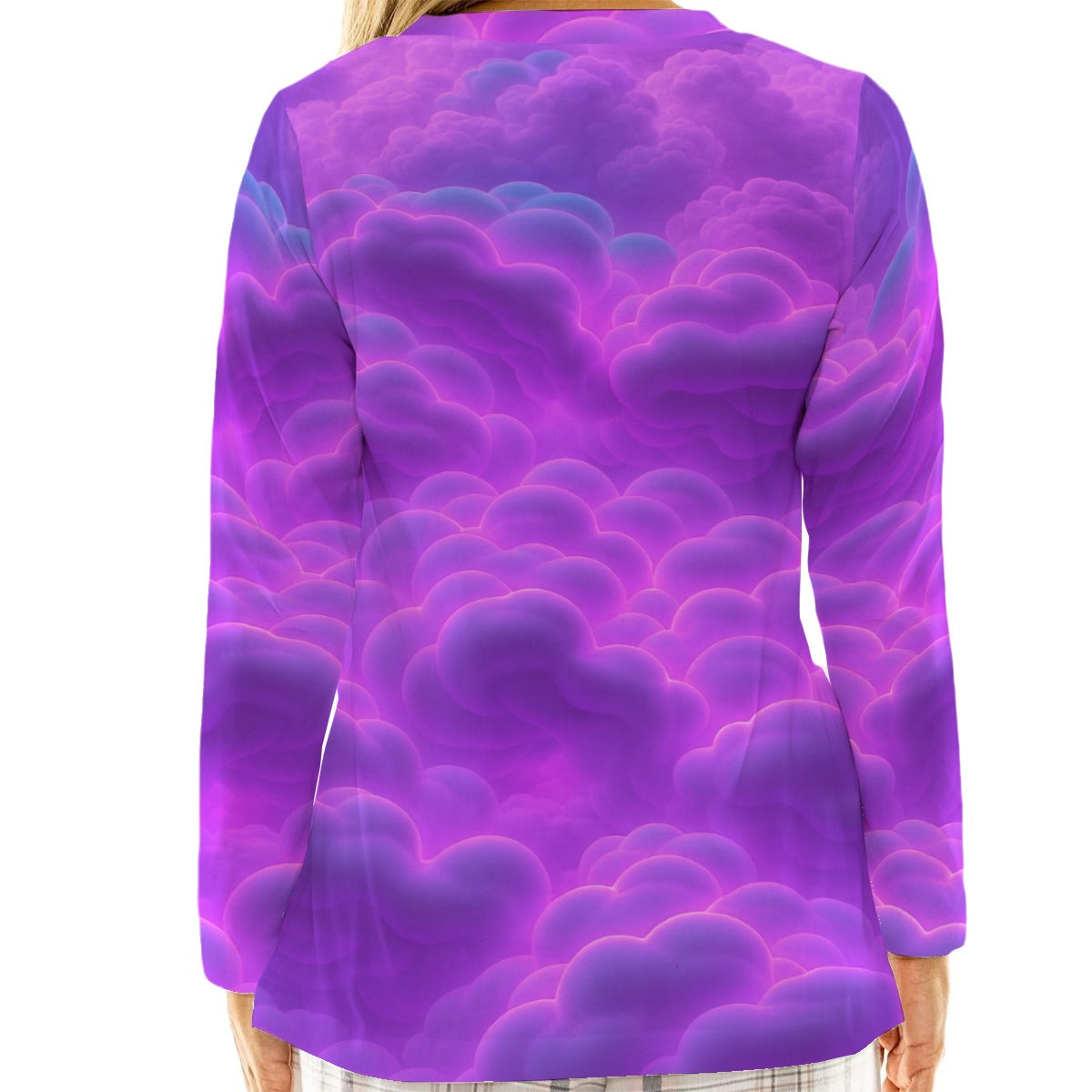 Women's Loose V-Neck T-Shirt With Long Sleeve