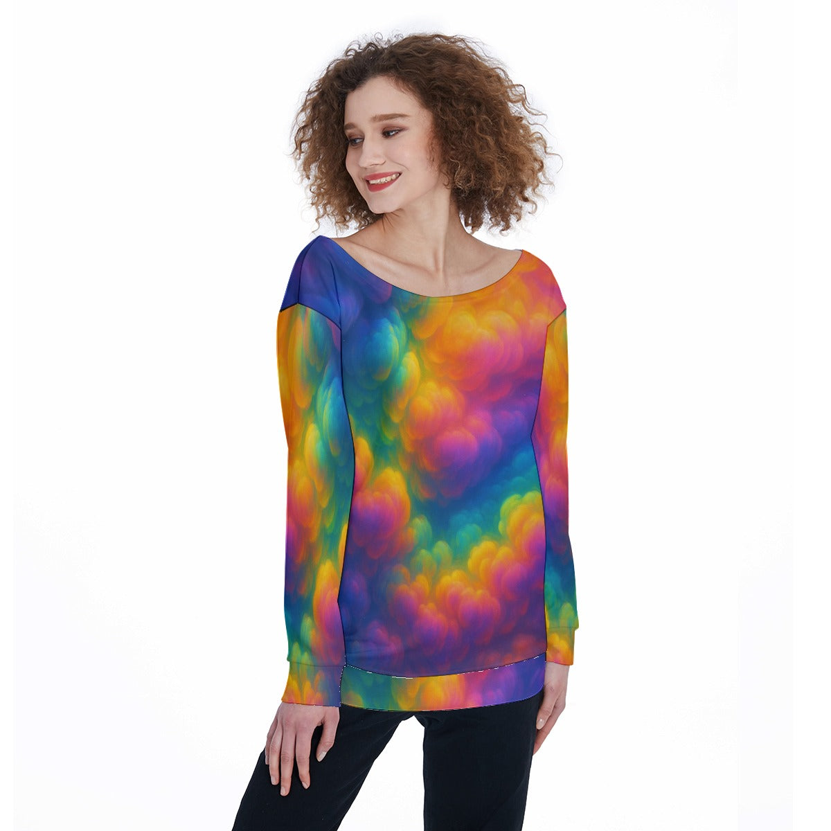 Women's Off-Shoulder Sweatshirt