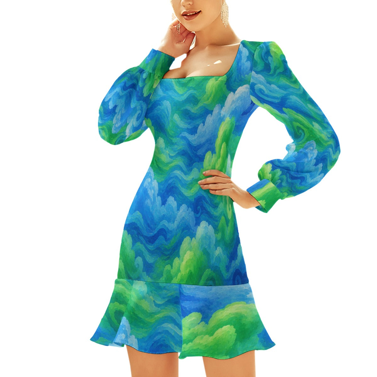 Women's Ruffle Hem Skinny Dress by O’Nimbus – view 3