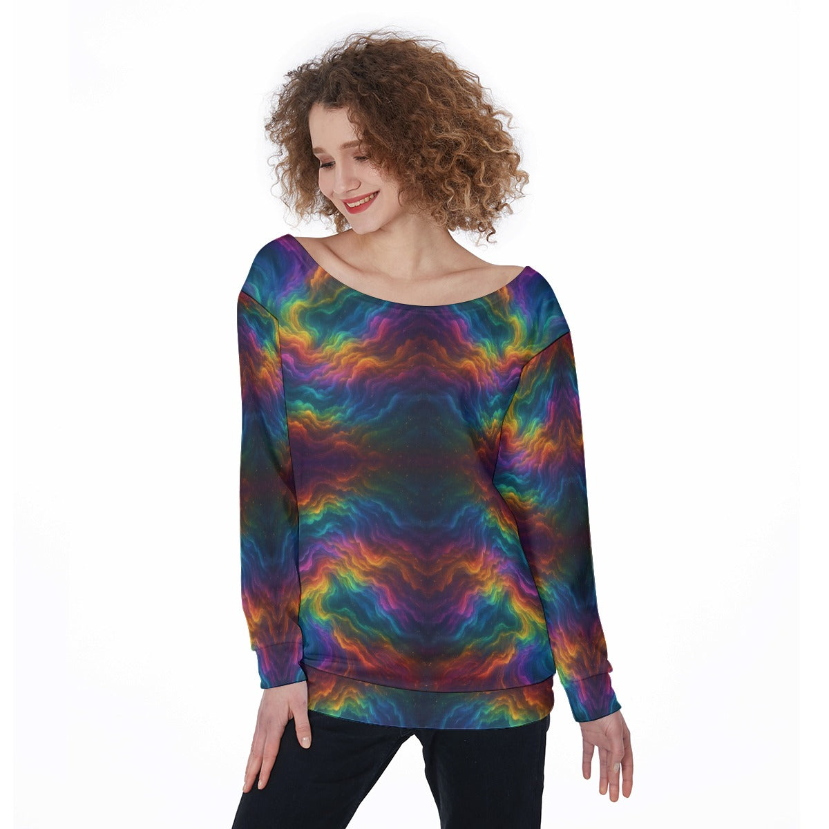 Women's Off-Shoulder Sweatshirt
