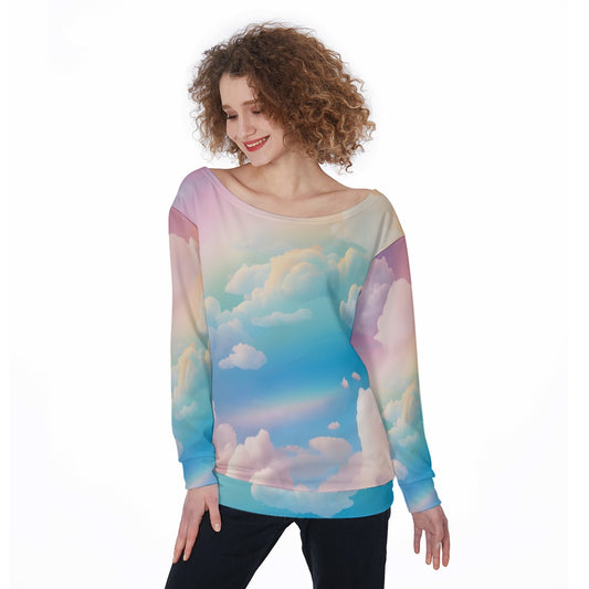 Women's Off-Shoulder Sweatshirt