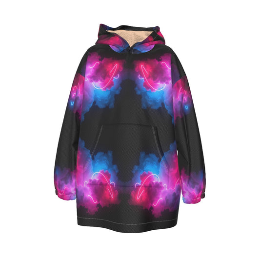 Unisex Kid's Sherpa Fleece Hoodie Blanket