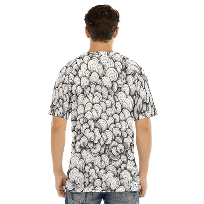 Men's Raglan Sleeve T-shirt With Button Closure