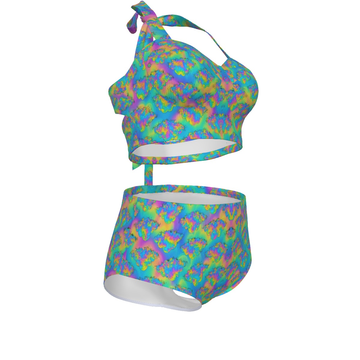 Women's Swimsuit Set With Halter