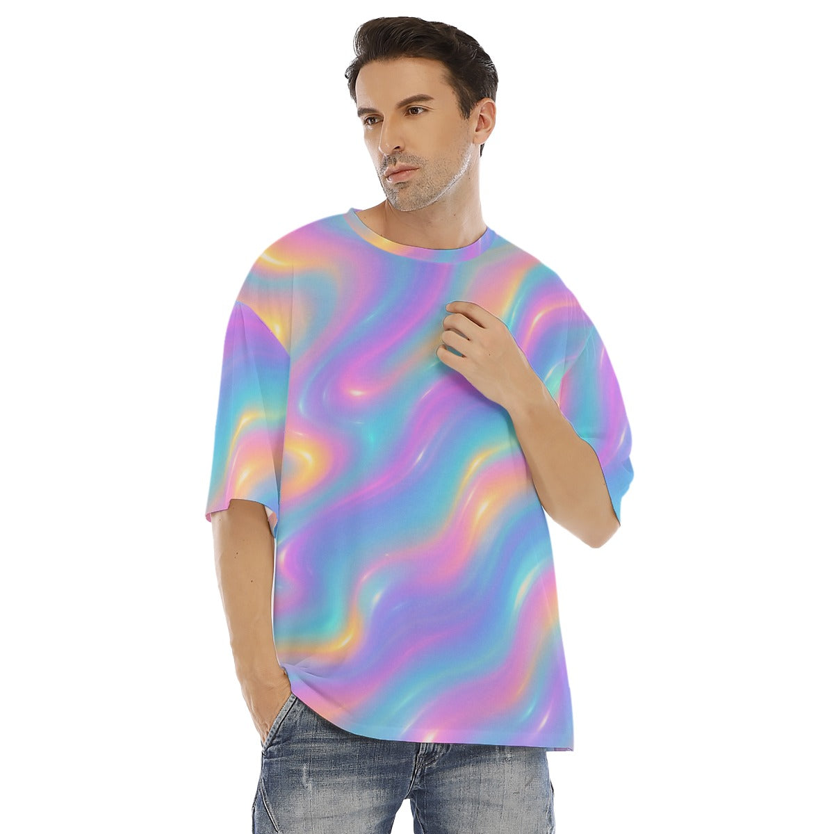 Men's Drop Shoulder T-shirt With Short Sleeve