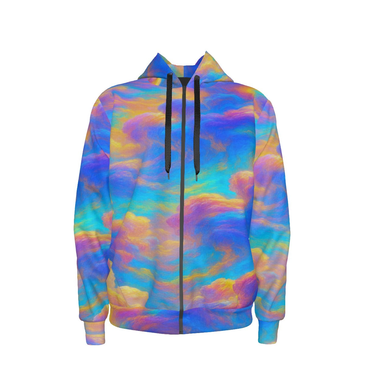 Unisex Zipper Hoodie With Black Lining