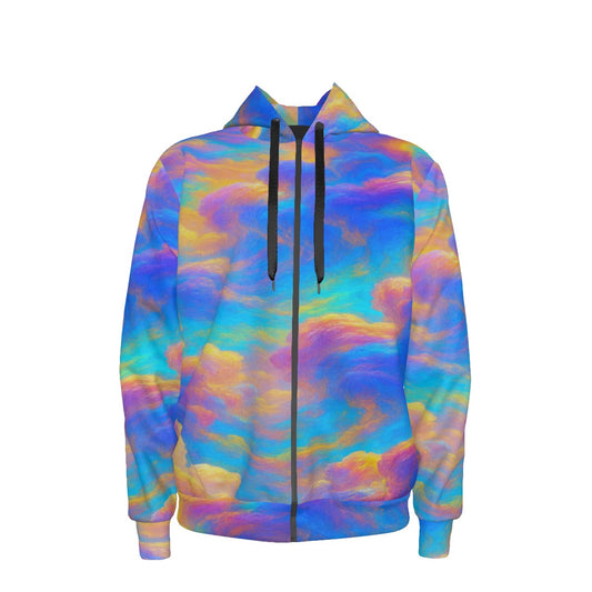 Unisex Zipper Hoodie With Black Lining