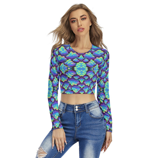 Women's Round Neck Crop Top T-Shirt