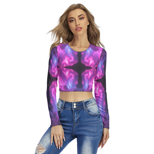 Women's Round Neck Crop Top T-Shirt