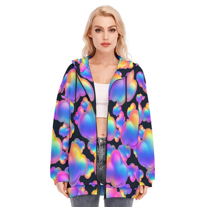 Women's Long Hoodie With Zipper Closure