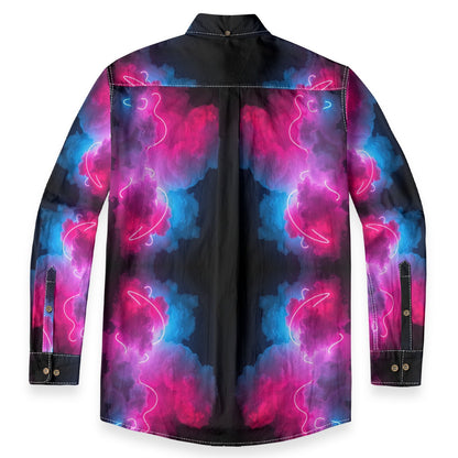 Men's Casual Lapel Long Sleeve Shirt|125GSM Cotton