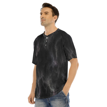 Men's Raglan Sleeve T-shirt With Button Closure