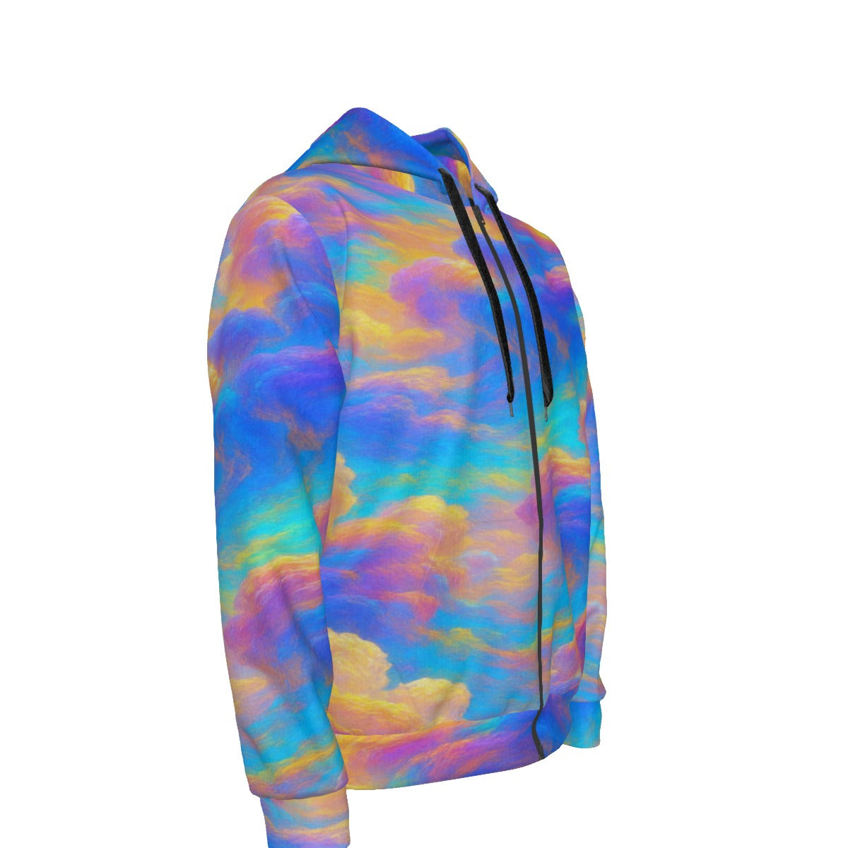 Unisex Zipper Hoodie With Black Lining