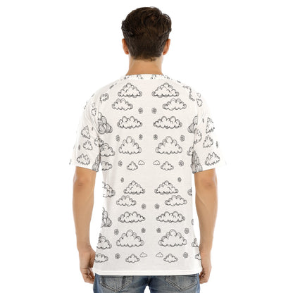 Men's Raglan Sleeve T-shirt With Button Closure