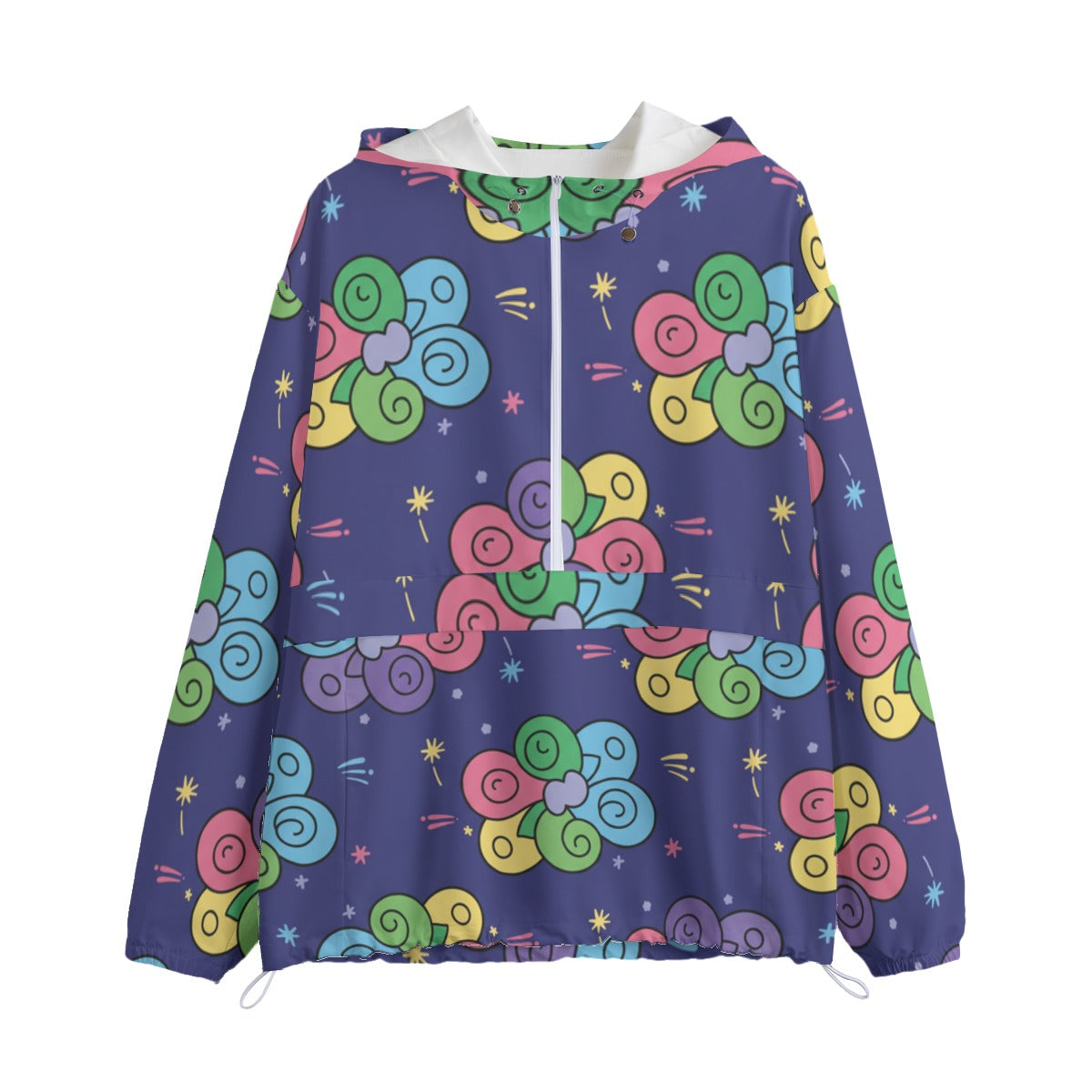 Unisex Pullover Jacket With Zipper Closure