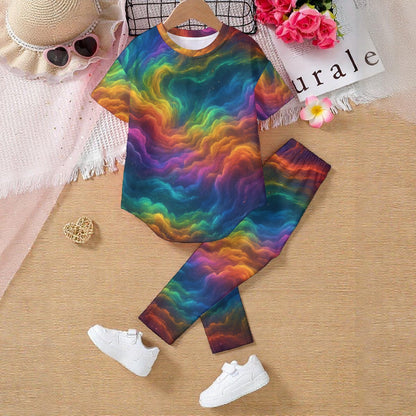 Unisex Kids' Casual Top and Pants Set