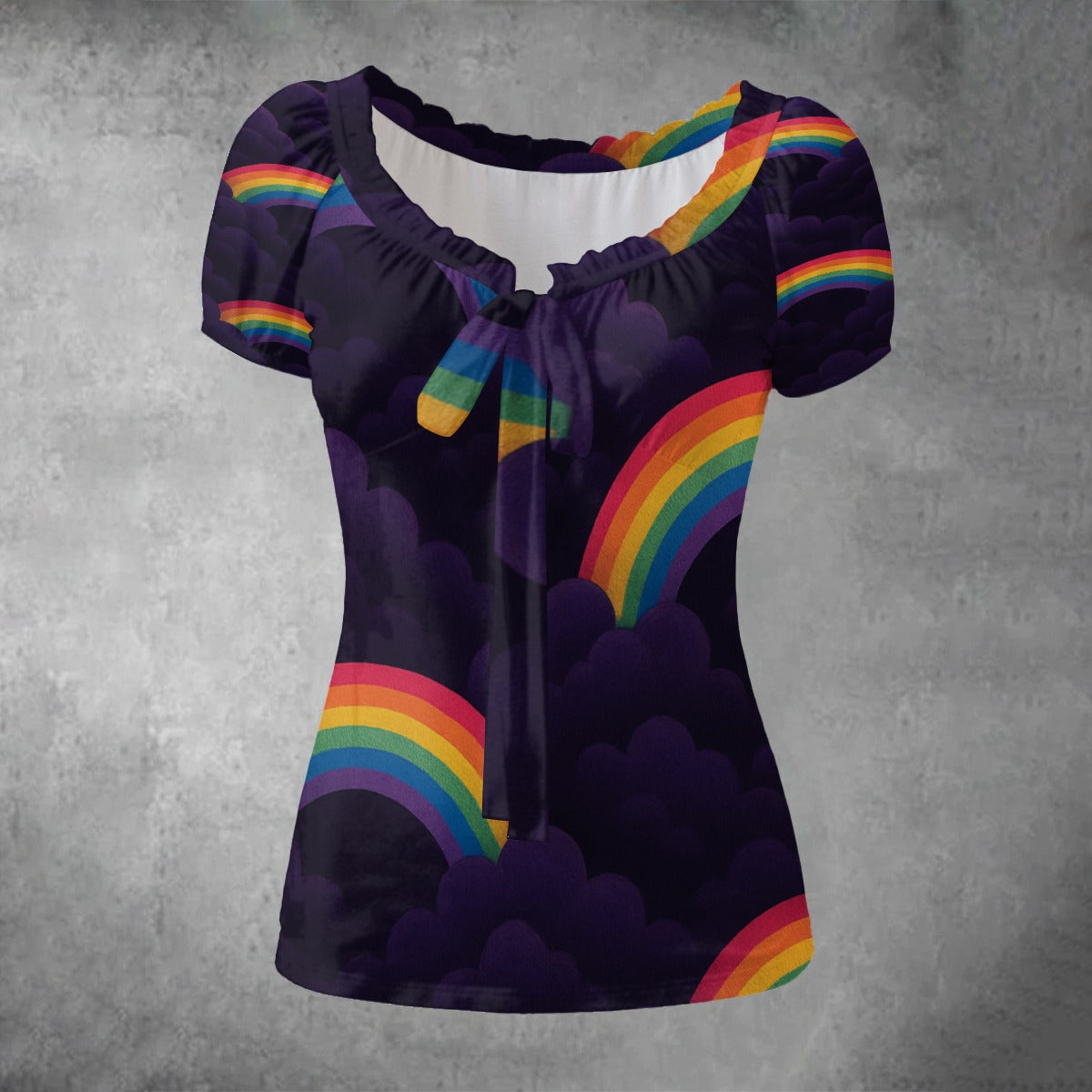 Women's Puff Sleeve Pleated Shirt