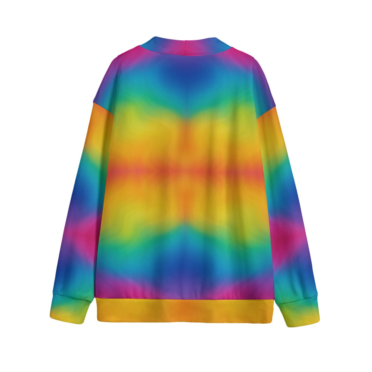 Unisex V-neck Knitted Fleece Cardigan With Button Closure