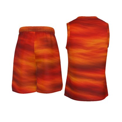 Men's V Neck Basketball Suit