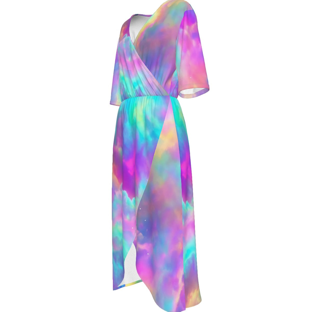Women's Short Sleeve V-neck Dress