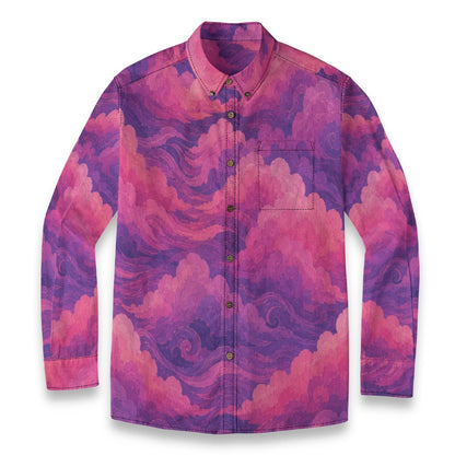 Men's Casual Lapel Long Sleeve Shirt|125GSM Cotton