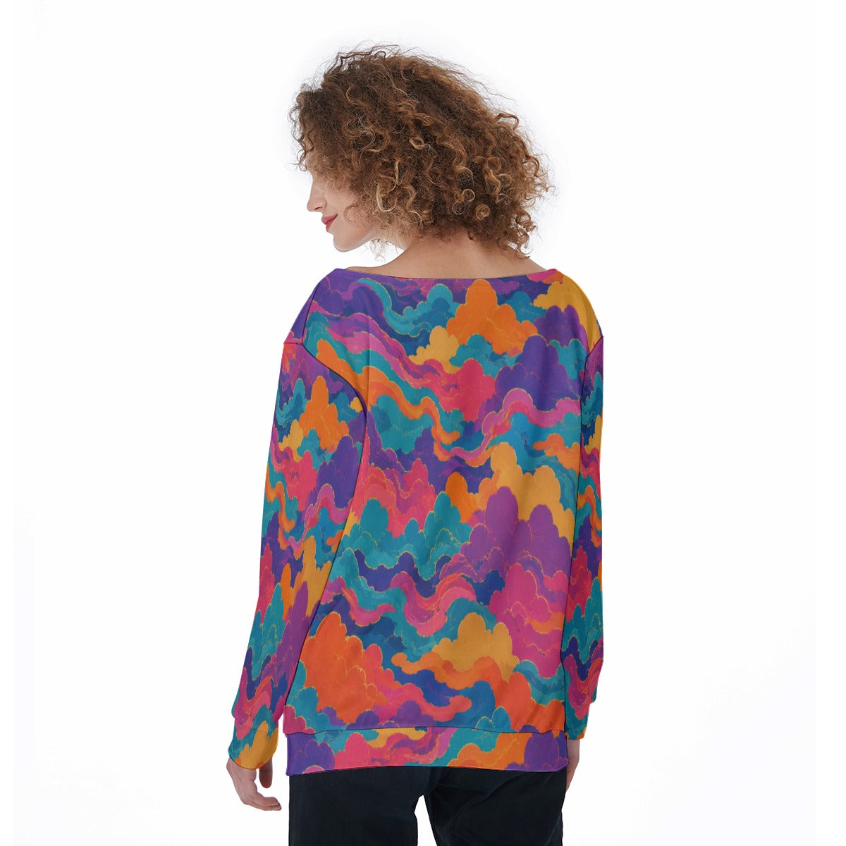 Women's Off-Shoulder Sweatshirt