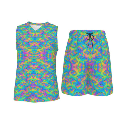 Men's V Neck Basketball Suit