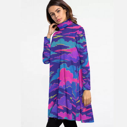 Women's High Neck Dress With Long Sleeve by O’Nimbus – view 3