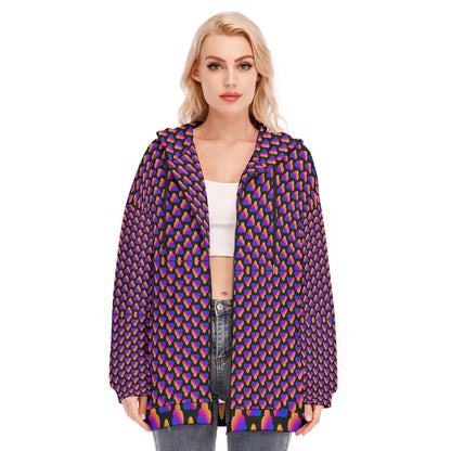 Women's Long Hoodie With Zipper Closure