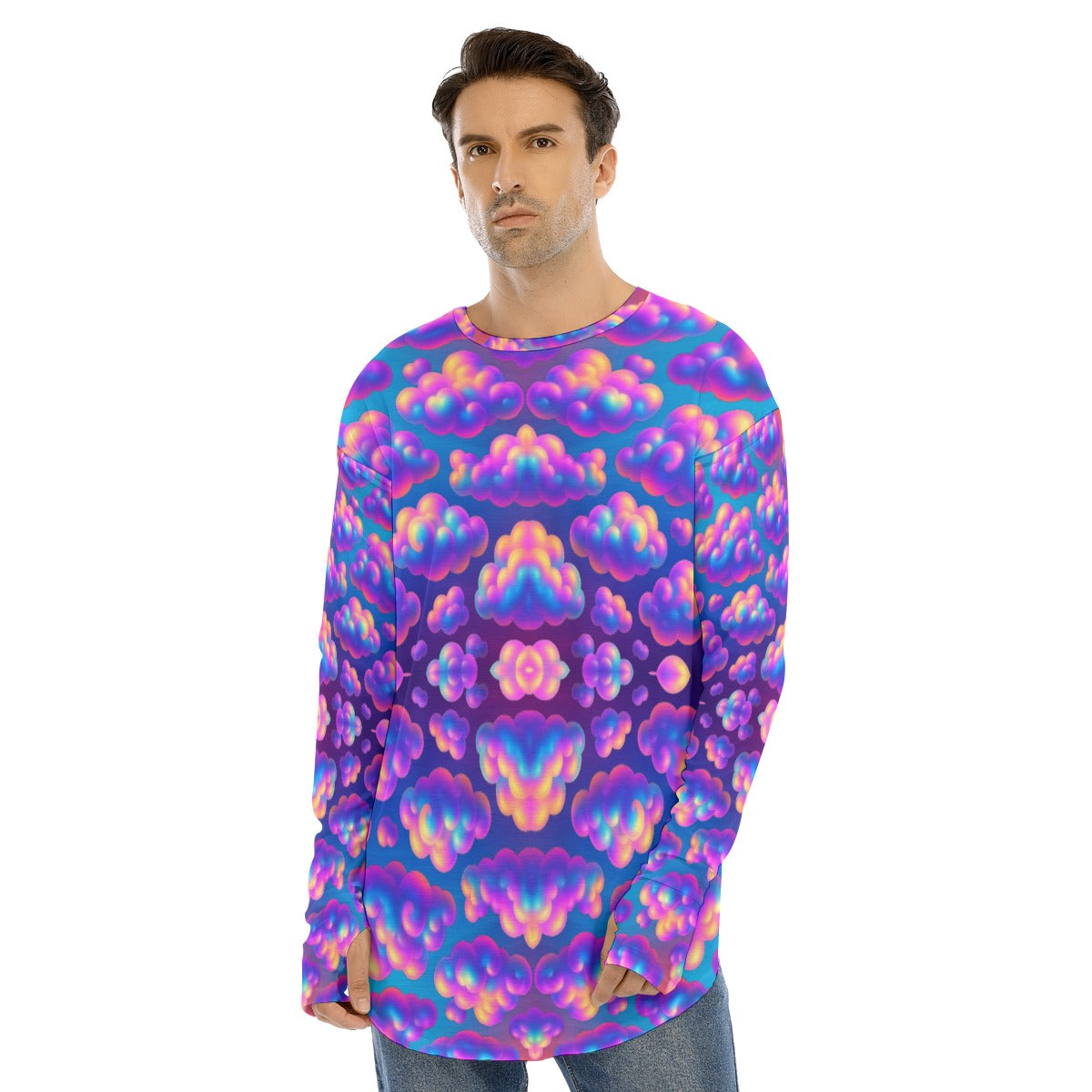 Men's Fingerless Long Sleeve T-shirt