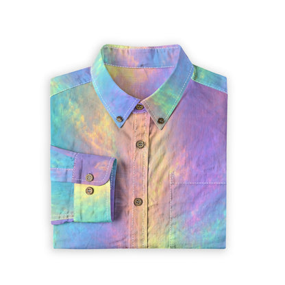 Men's Casual Lapel Long Sleeve Shirt|125GSM Cotton