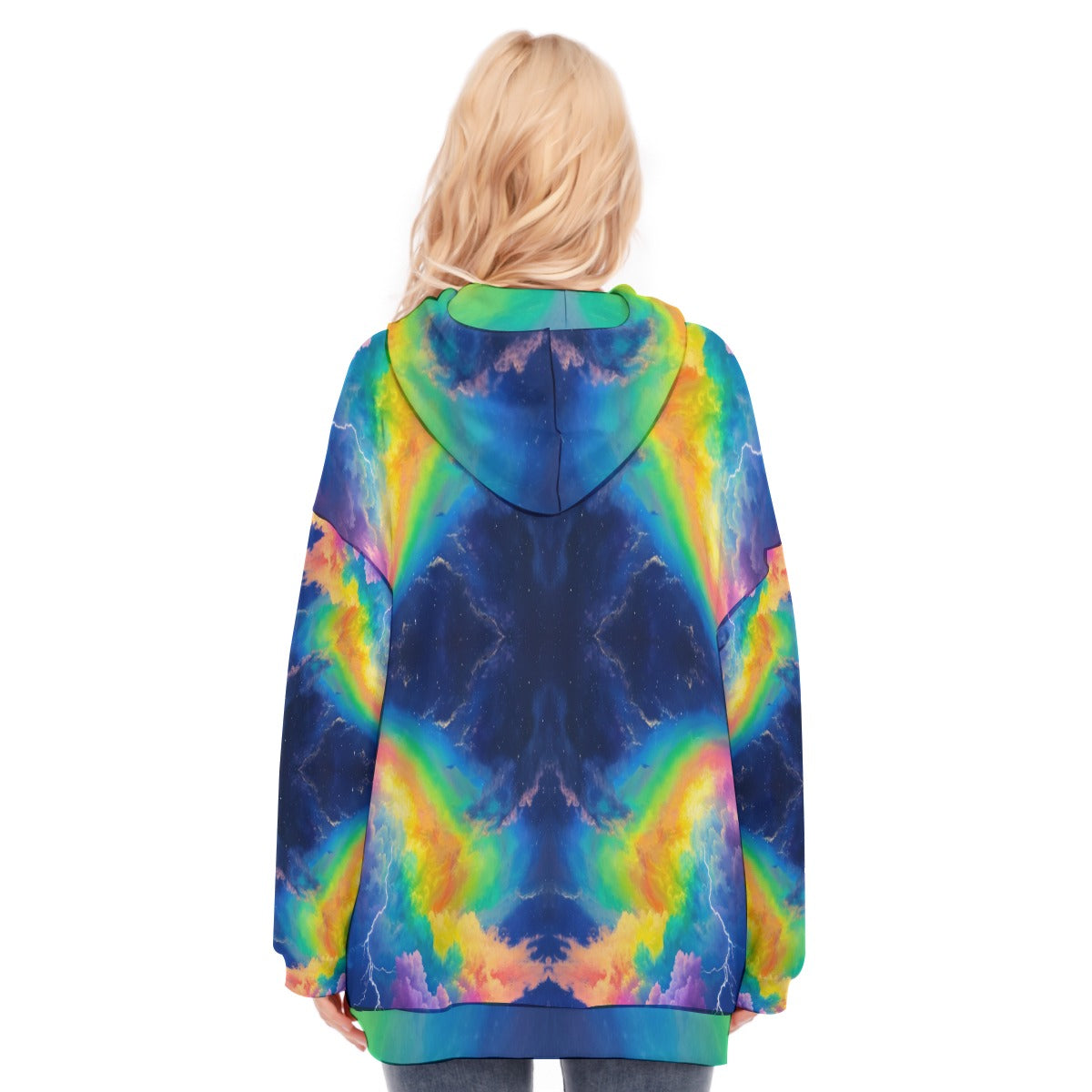 Women's Long Hoodie With Zipper Closure